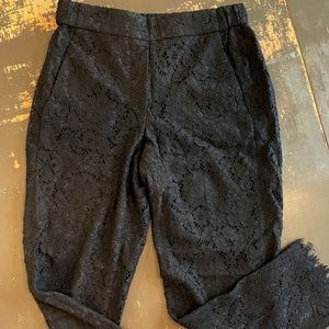 J Crew lace pant, black, size 2 .. New Years!